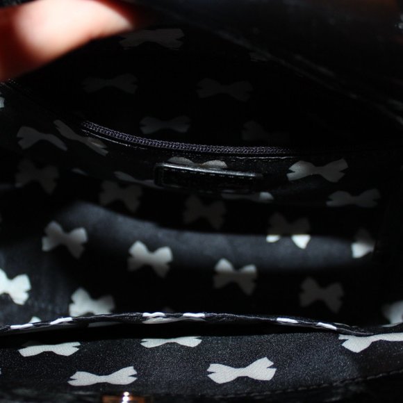 KATE SPADE Leather Tan/Black Bow Purse NWOT - Picture 9 of 9